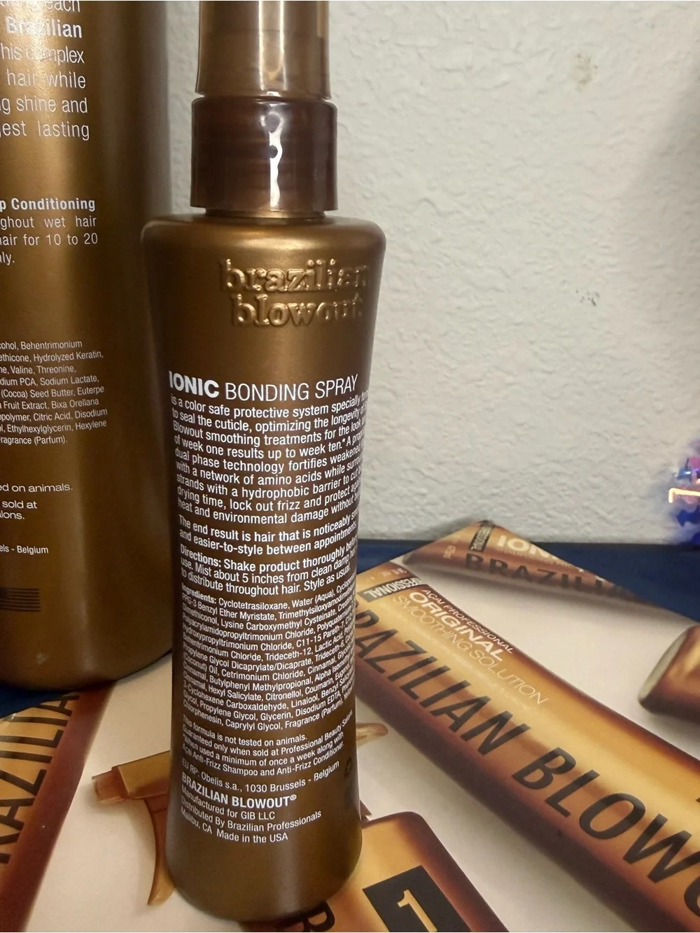 Brazilian Blowout Acai Formula Ionic Bonding spray Color Treated Hair